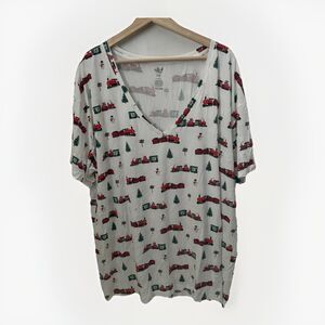 Kyte Baby Polar Express Pajama Shirt Top Short Sleeve Christmas Bamboo XXL